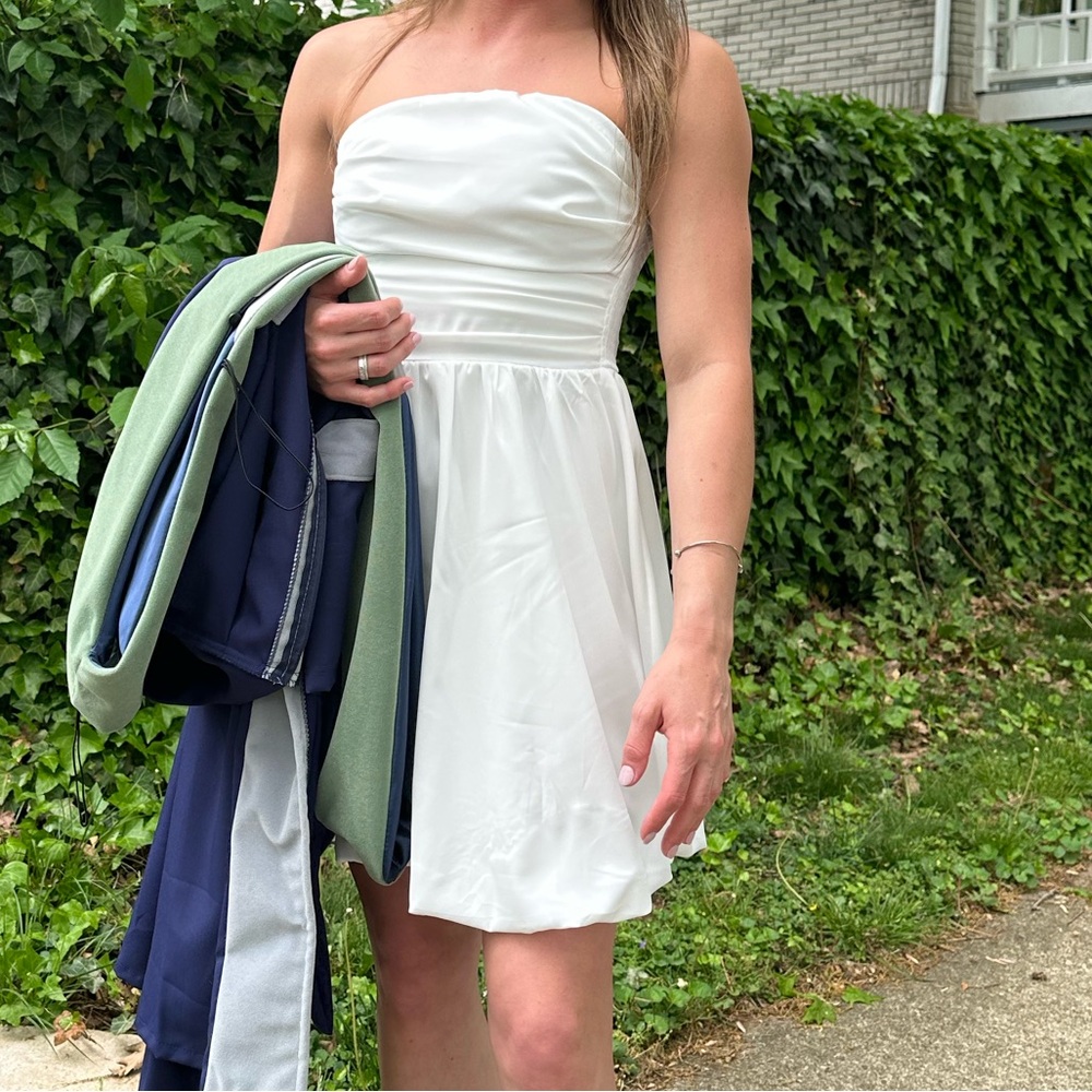 White Strapless Dress